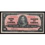 1937 Canada $2 banknote Gordon Towers N/B 0856204 nice EF+