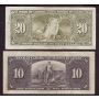 1937 Canada $100 $50 $20 $10 banknotes 4-notes FINE or better