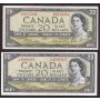 10x 1954 Canada $20 banknotes all nice VF or better