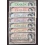 1954 Canada bank note set $1 $2 $5 $10 $20 $50 $100 7-notes VF or better