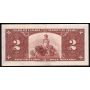 1937 Canada $2 banknote Coyne Towers C/R 0812440 nice EF+