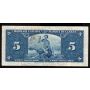 1937 Canada $5 banknote Coyne Towers H/S 6243837 nice VF