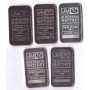 5x 1 oz JM Silver Bars Johnson Matthey 999 Fine Silver TD Bank Reverse