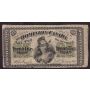 1870 B Canada 25 banknote shinplaster large letter B  VG/F