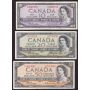 1954 Canada bank note set $1 $2 $5 $10 $20 $50 $100 7-notes VF or better