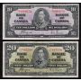 1937 Canada $1 $2 $5 $10 $20 banknote set all Coyne Towers all VF