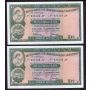 1965 Hong Kong HSBC $10 consecutive 925115-24JV 10-banknotes CH UNC EPQ