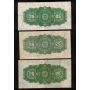 3x 1900 Canada 25 Cent banknotes Boville Courtney and Saunders FINE+