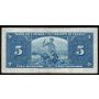 1937 Canada $5 banknote Coyne Towers X/C 7348598 VF+