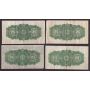 4x 1923 Canada 25 cent banknotes McCavour Saunders 4-notes all VF or better