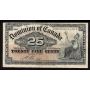 1900 Canada 25 Cent banknote Boville reverse inscribed JEAN OCT 3rd 1914 VF