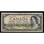 1954 Canada $20 devils face banknote Coyne Towers A/E9157530 VF+