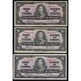 10x 1937 Canada $10 banknotes mixed signatures and Prefix all FINE