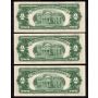 5 x 1953 C  USA $2 STAR NOTES consecutive *03889939A-943A Choice AU/UNC