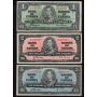 1937 Canada banknote set $1 $2 $5 $10 $20 $50* $100 7-notes a/VF