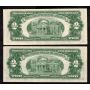 5 x 1953 C  USA $2 STAR NOTES consecutive *03889939A-943A Choice AU/UNC