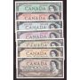 1954 Canada bank note set $1 $2 $5 $10 $20 $50 $100 7-notes EF or better