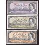 1954 Canada bank note set $1 $2 $5 $10 $20 $50 $100 7-notes EF or better