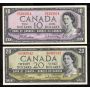 1954 Canada $1 $2 $5 $10 $20 banknotes 5-notes VF+ to Choice AU