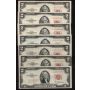 7 x 1953 USA $2 STAR NOTES 1953 A B C  7-notes VF-VF+