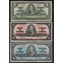 1937 Canada banknote set $1 $2 $5 $10 $20 $50 $100 7-notes FINE and VF