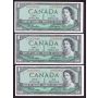 5x 1954 Canada $1 replacement banknotes BC37aA *A/A0076687-91 AU+ to UNC+