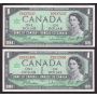 10x 1967 Canada $1 banknotes G/P H/P N/O O/O S/O 10-notes CH AU/UNC