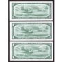 5x 1954 Canada $1 replacement banknotes BC37aA *A/A0076687-91 AU+ to UNC+