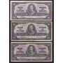 10x 1937 Canada $10 banknotes 10-notes all FINE condition or better 