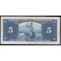 1937 Canada $5 banknote Gordon Towers OA/S5559006 VF