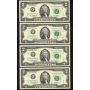 8x 1976 K USA 1976 $2 FRN Dallas consecutive banknotes Choice Uncirculated