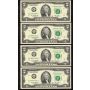 8x 1976 K USA 1976 $2 FRN Dallas consecutive banknotes Choice Uncirculated