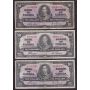 10x 1937 Canada $10 banknotes 10-notes all FINE condition or better 