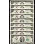 9x 1976 J USA Kansas $2 FR consecutive notes J12264248-56A FR-1935J CH UNC