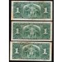 20x 1937 Canada $1 notes mixed signatures and prefix circulated and damaged