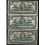 20x 1937 Canada $1 notes mixed signatures and prefix circulated and damaged