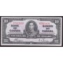 1937 Canada $10 banknote Coyne Towers Z/D7521110 Choice EF/AU EPQ