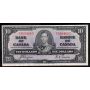 1937 Canada $10 banknote Coyne Towers K/T 5694083 nice EF+