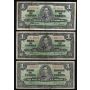 20x 1937 Canada $1 notes mixed signatures and prefix circulated and damaged