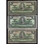 20x 1937 Canada $1 notes mixed signatures and prefix circulated and damaged