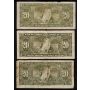 5x 1937 Canada $20 banknotes mixed signatures/prefix circulated some damaged