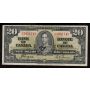 1937 Canada $20 banknote Coyne Towers H/E 3951748 FINE+