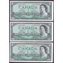 7x 1954 Canada $1 replacement banknotes BC37aA *A/A0075685-91 AU+ to UNC+