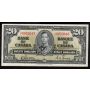 1937 Canada $20 banknote Gordon Towers H/E 0053645 EF+