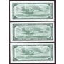 7x 1954 Canada $1 replacement banknotes BC37aA *A/A0075685-91 AU+ to UNC+