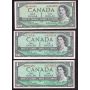 10x 1954 Canada $1 replacement banknotes *AA *CF *BM *CF 10-notes F to EF