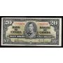 1937 Canada $20 banknote Gordon Towers E/E 7883756 a/EF