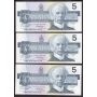 10x 1986 Canada $5 consecutive notes Knight Dodge ANR8289151-60 CH UNC