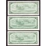 10x 1954 Canada $1 replacement banknotes *AA *CF *BM *CF 10-notes F to EF