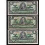 20x 1937 Canada $1 banknotes all nice VF and VF+